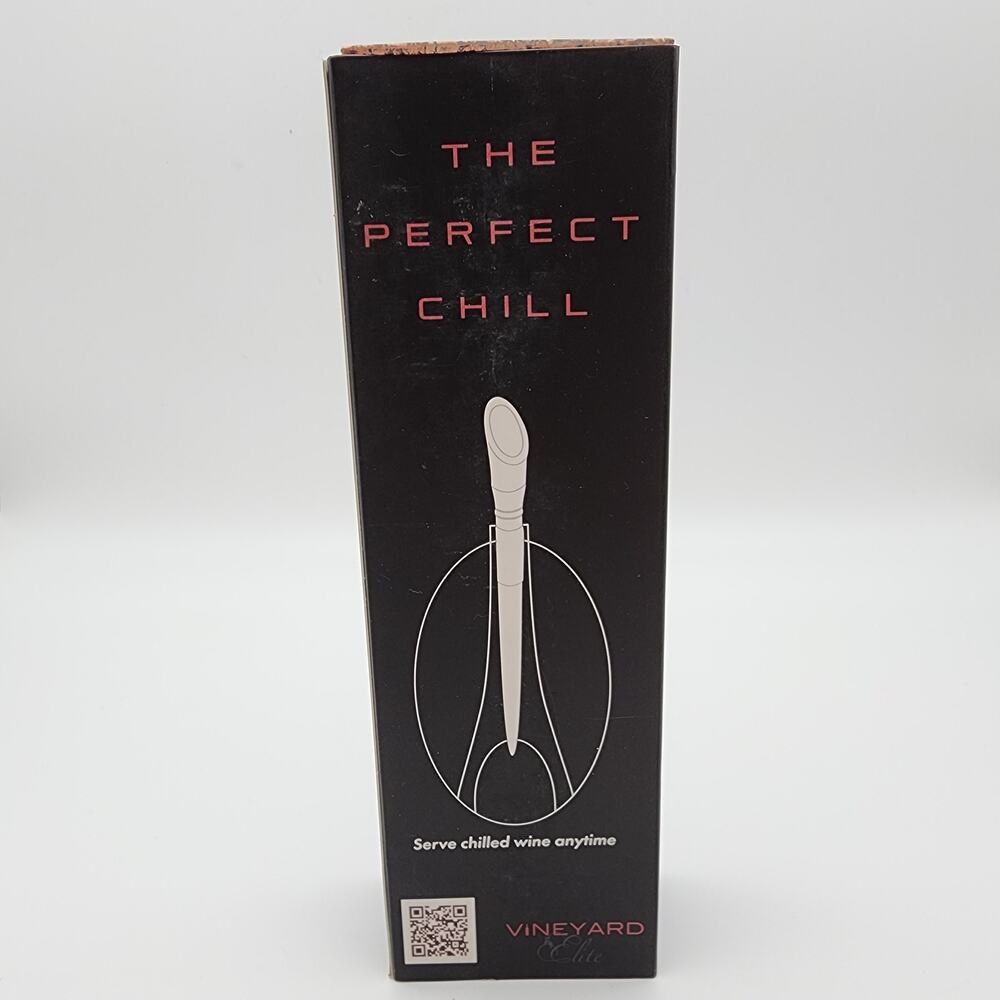 Wine Chiller w/Pour Spout The Perfect Chill Stainless Steel Vineyard Elite